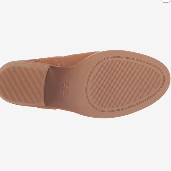 NWT TOMS CONSTANCE Heeled Boots 9.5 Tan Suede NEW NWOB no box Booties - Picture 5 of 7